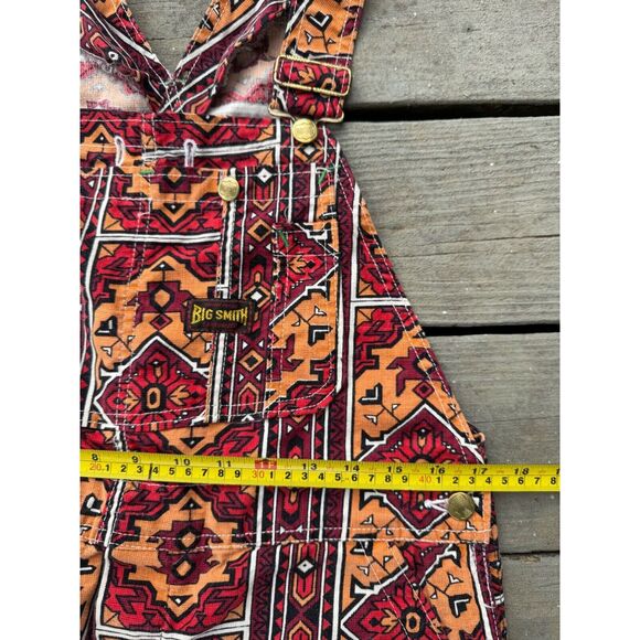 Big Smith Overalls Womens 1960's 34x30 Vintage Aztec Pockets Relaxed Fit VTG - Picture 6 of 14